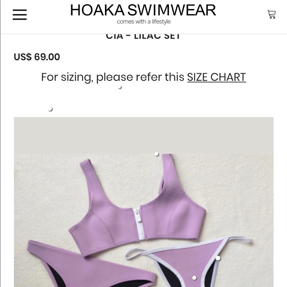 Like new Hoaka Swimwear CIA LILAC SET 🌊💜